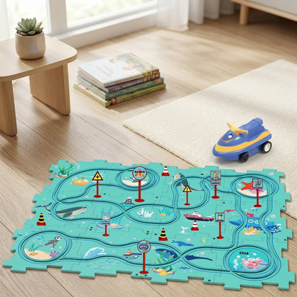 Dinosaur Racing Track Set with Dino Cars