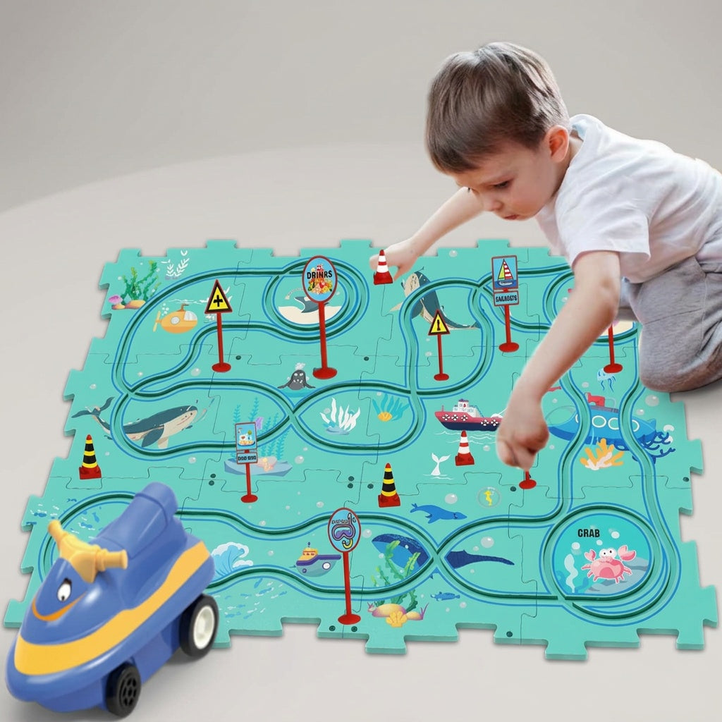 Dinosaur Racing Track Set with Dino Cars