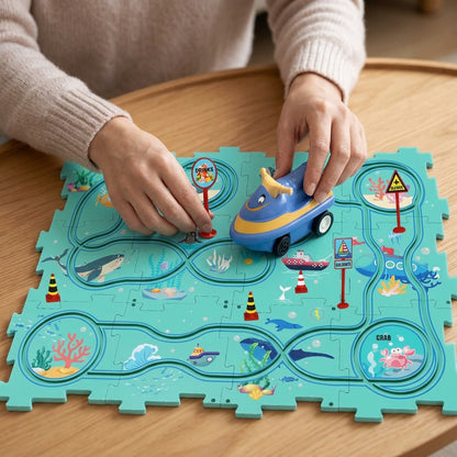 Dinosaur Racing Track Set with Dino Cars